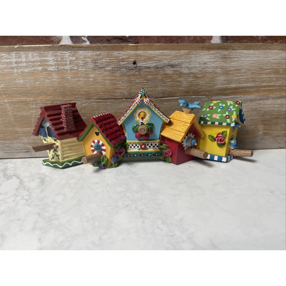 Mary Engelbreit 10" Birdhouse Wall Plaque Cup Towel Rack Key Pot Holder 1997 VTG